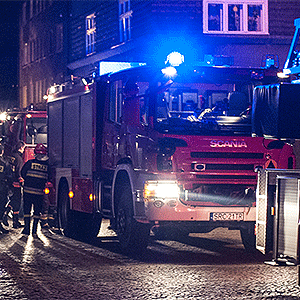 Nocna akcja strażaków na Ogrodowskiego w Rybniku