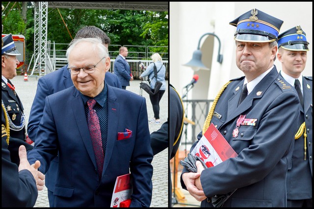 W uroczystości wzięli udział również byli komendanci PSP w Raciborzu: st. bryg. Andrzej Brzozowski i st. bryg. Jan Pawnik.