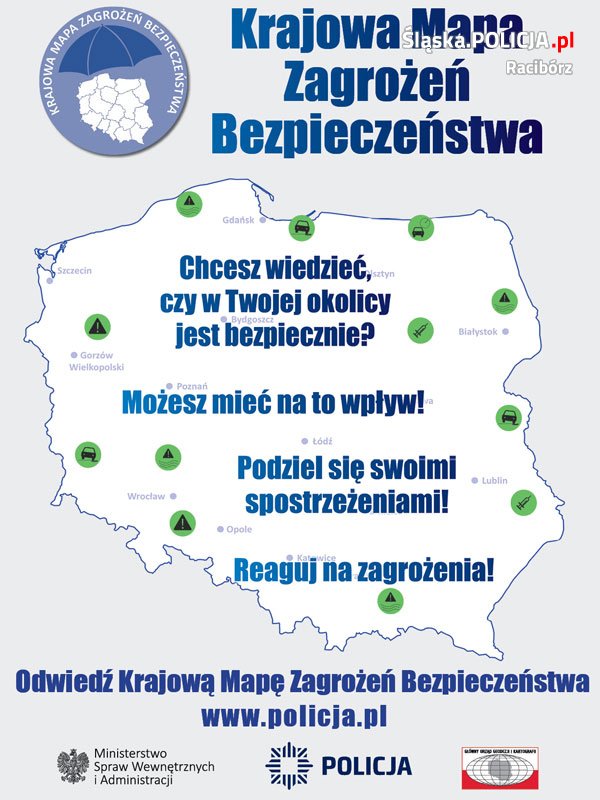 Krajowa Mapa Zagrożeń Bezpieczeństwa / fot. KPP Racibórz