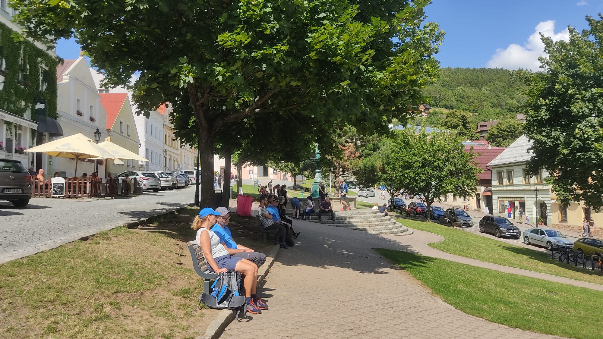 Rynek w Stramberku jest bardzo pochyły