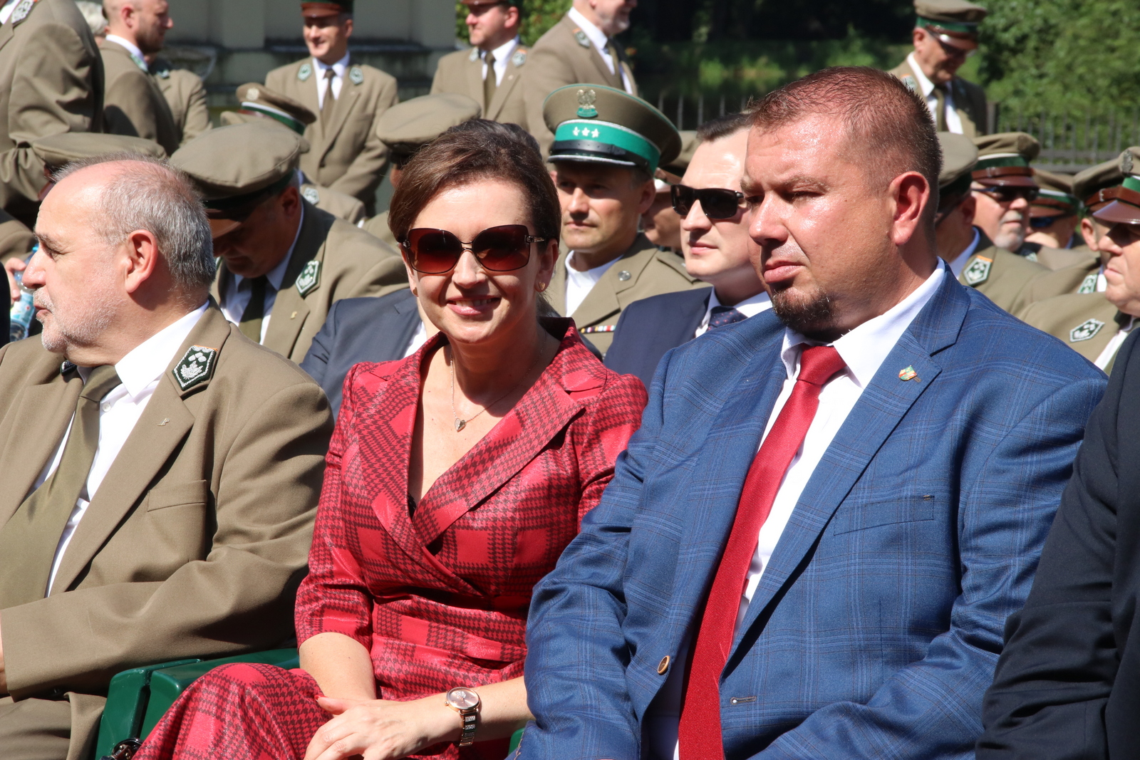 Uroczystości zgromadziły przedstawicieli m.in. władz państwowych i samorządowych, na zdjęciu senator Ewa Gawęda i starosta raciborski Grzegorz Swoboda
