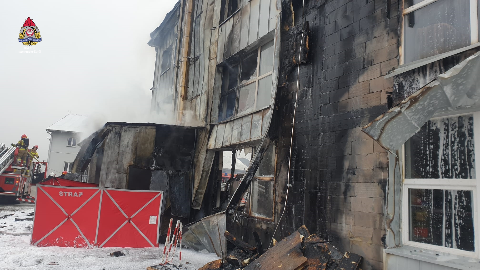 Tragiczny pożar w warsztacie w Ustroniu