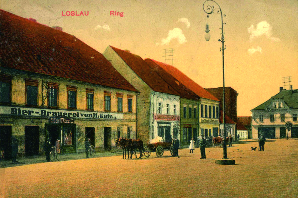 Jedna z historycznych pocztówek z Wodzisławia Śląskiego, niem. Loslau