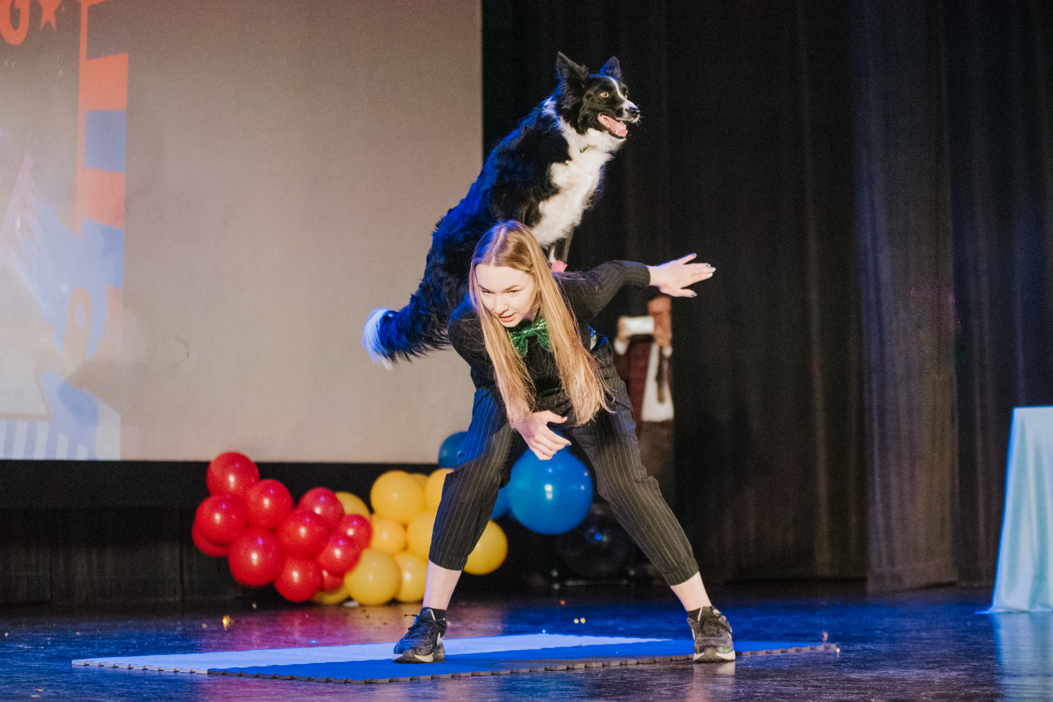 W przerwie między występami uczestników na scenie pojawiła się Wiktoria wraz ze swoim psem Freją. Psiak zaprezentował szereg sztuczek i akrobacji