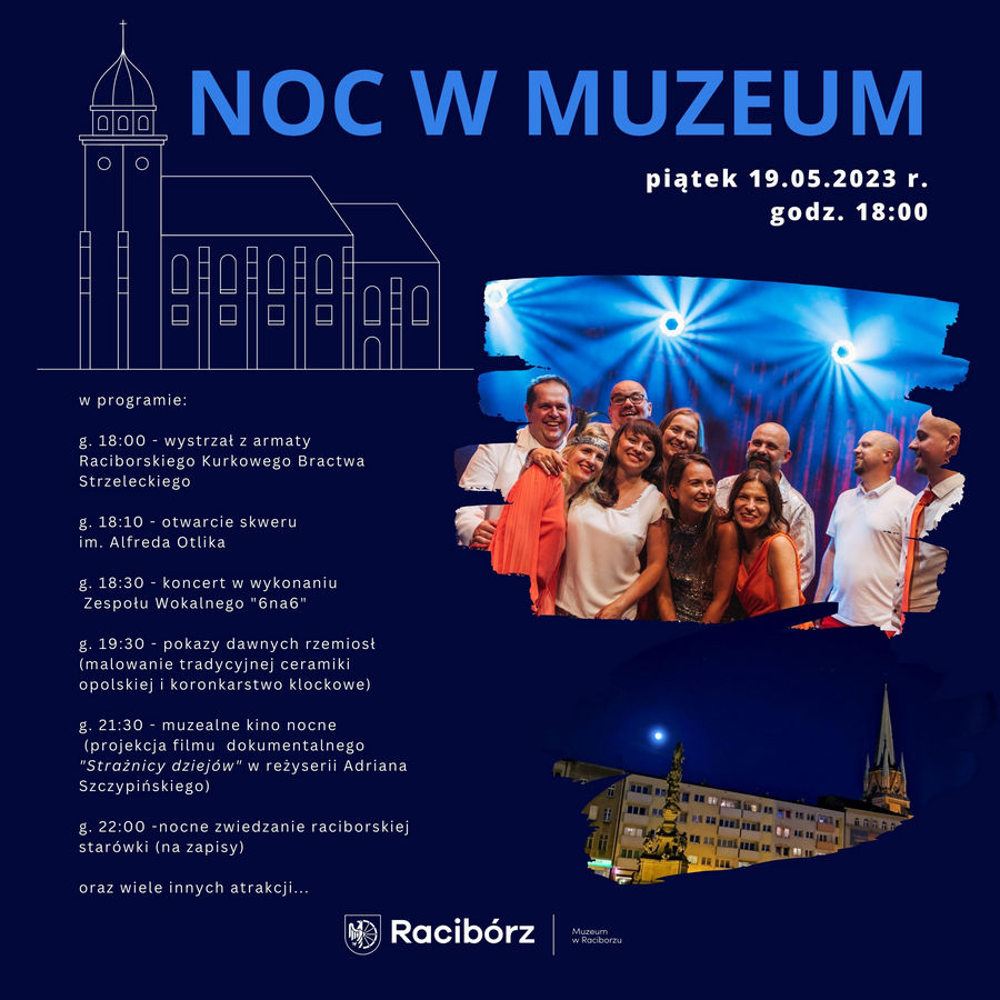 Noc w Muzeum Racibórz 2023 - plakat.