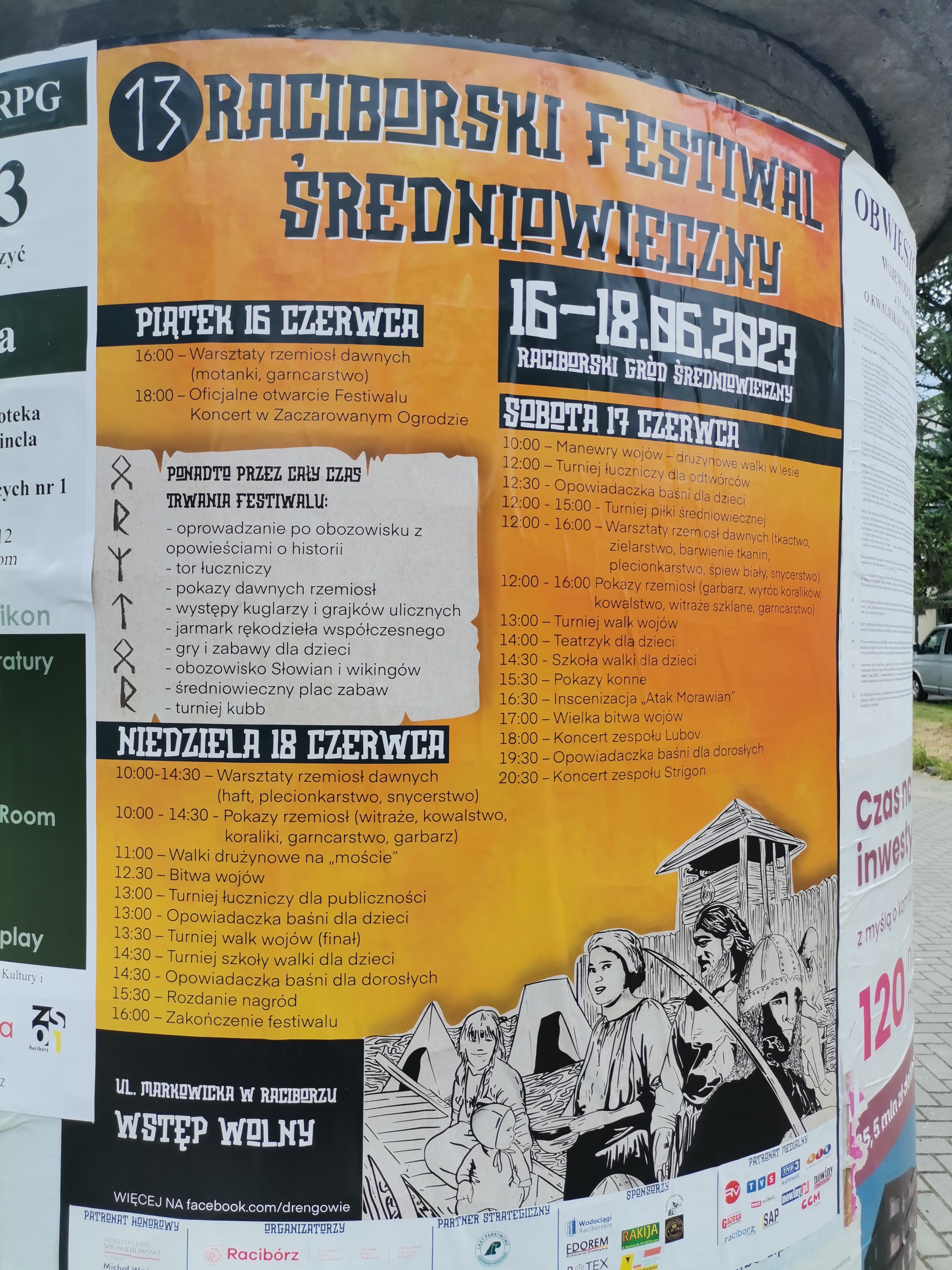 Plakat reklamujący festiwal Drengów