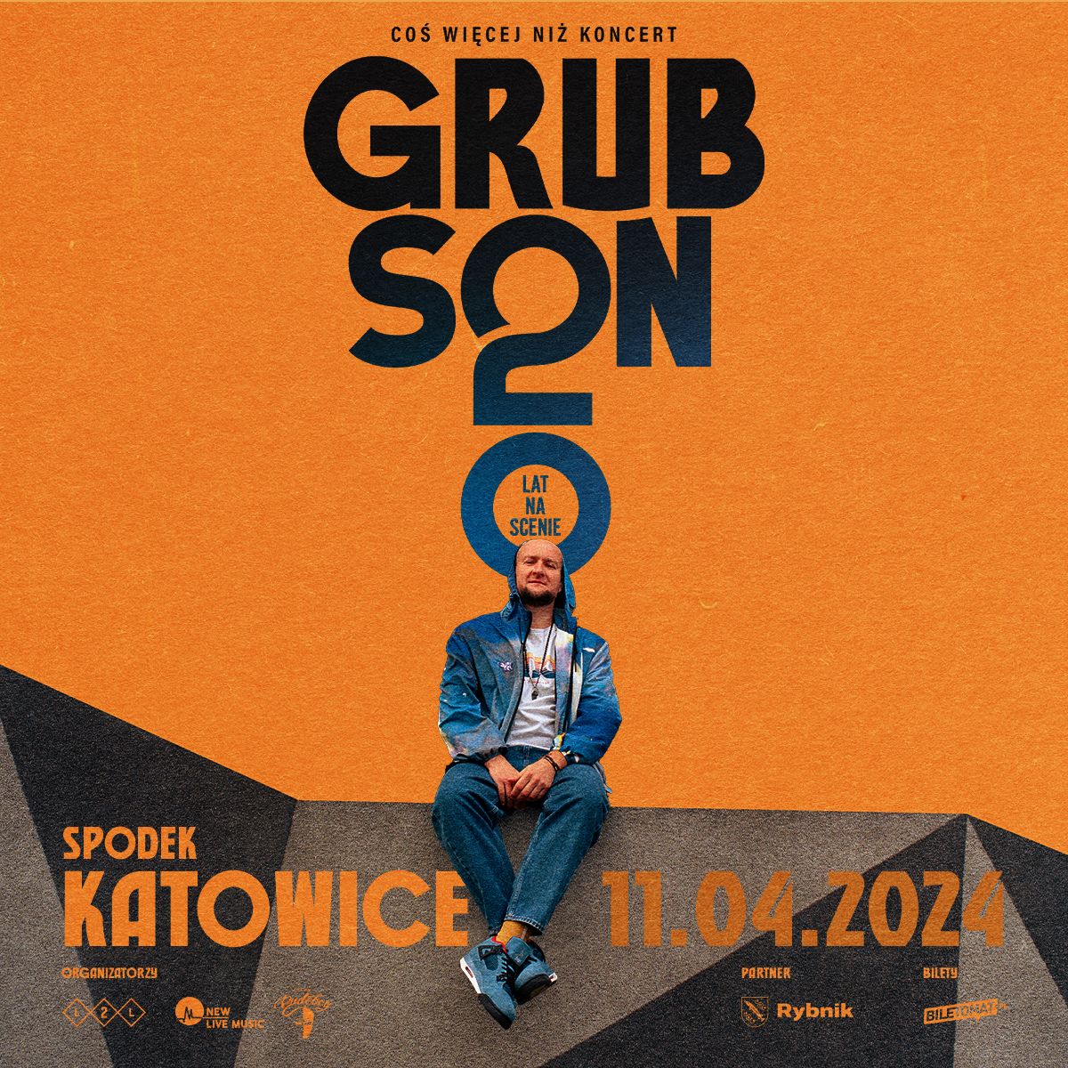 Plakat promujący jubileuszowy koncert Grubsona