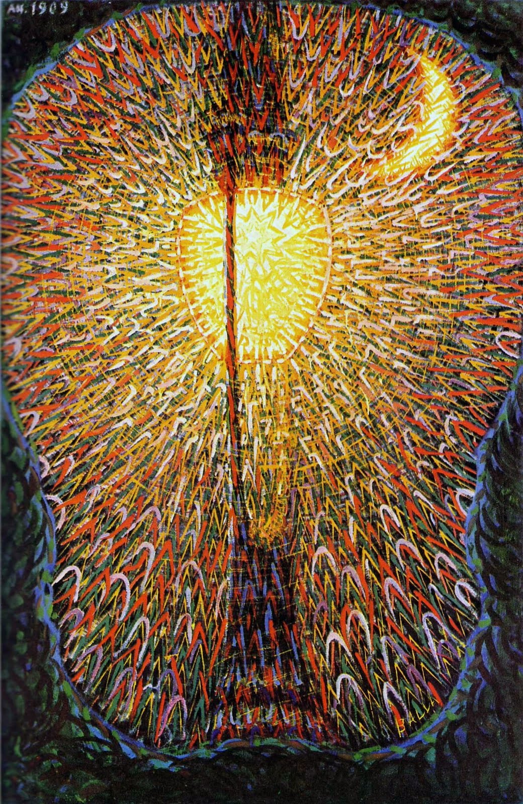 Giacomo Balla (1871-1958), Światło uliczne (wł. „Lampada ad arco”), ok. 1910-1911, olej na płótnie, 174,7 x 114,7 cm, Museum of Modern Art, Nowy Jork.
