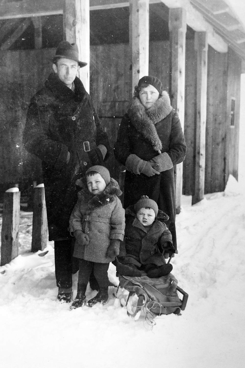 Rodzina Halewskich - zima 1935 roku