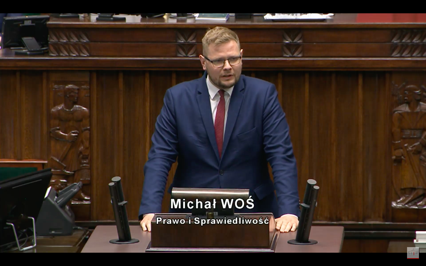Michał Woś zabiera głos w sprawie sprawozdania komisji regulaminowej, która pozytywnie zaopiniowała wniosek o uchylenie mu immunitetu